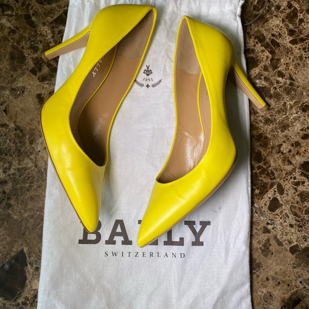 Bally Switzerland amazing yellow heels size 38.5 - Picture 7 of 8